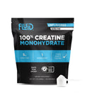 Fluid 100% Creatine Monohydrate package on a white background