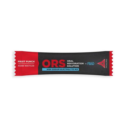 ORSS Tactical Oral Rehydration Solution mix packet on a white background