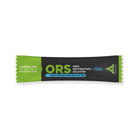 ORS Oral Rehydration Solution package on a white background