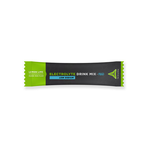 Electrolyte drink mix packet on a white background