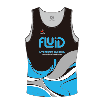 Men's Running Singlet, Black or White