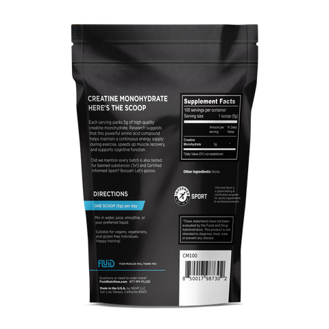 Creatine Pack 100% Creatine Monohydrate | Fluid Sports Nutrition