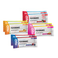 A collection of Fluid Performance Variety Pack packets in different flavors.