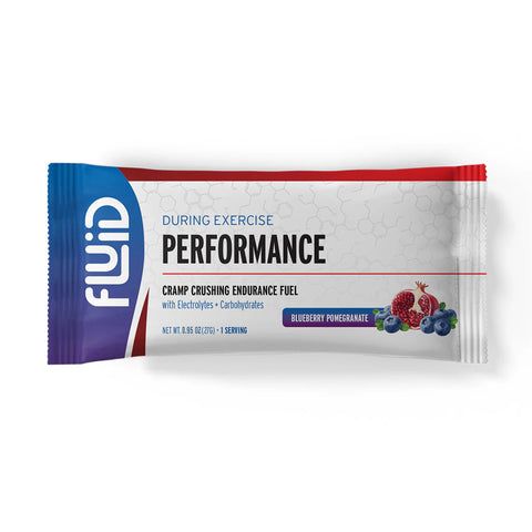 FLUID performance bar packaging on a white background