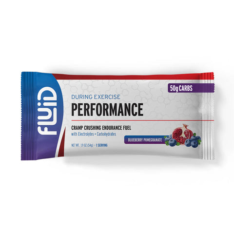 Fluid Performance Single Serving 50g Carb Packet - Blueberry Pomegranate Flavor