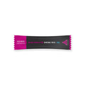 Electrolyte drink mix packet with pink and black design on a white background