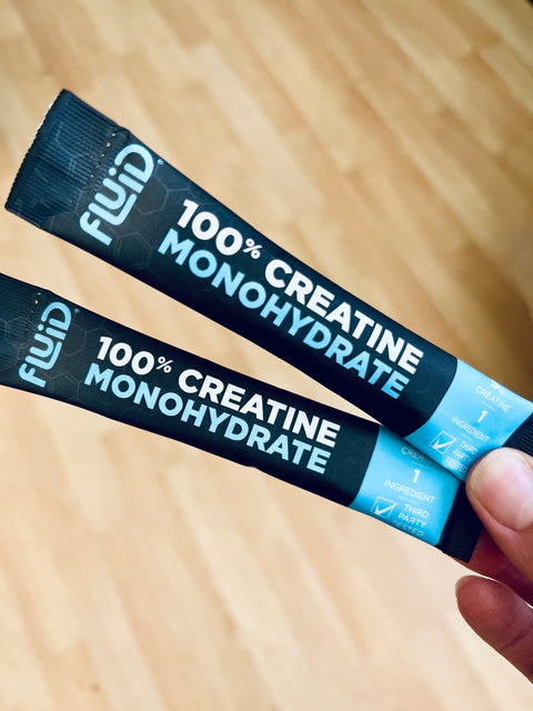 Fluid creatine monohydrate singe serving packets